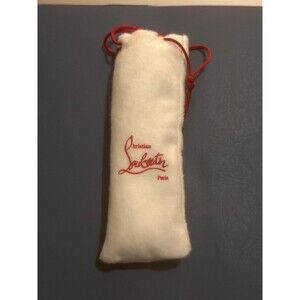 Authentic Christian Louboutin Dust Bag With Replacement white Shoelaces 6”x2”